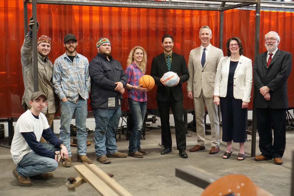 Photo for WVNCC welding students unveil project for Wheeling City Park 