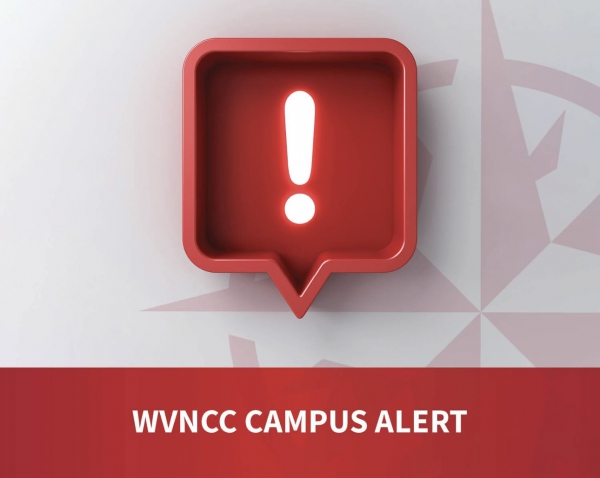 Photo for WVNCC Alert: Due to inclement weather, Monday, Feb. 17, will be a remote day for students and employees. Stay safe!